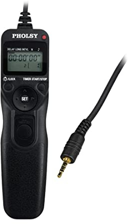 PHOLSY Kamera Fernauslöser P6 Timer-Auslösekabel mit Intervalometer Kompatibel mit Panasonic S5 S1H S1RM S1R S1M S1 G95 G91 FZ10002 G9 GH5 G85 G81 GX8 GX7 GH4 GH3 FZ2500 FZ2000 FZ1000 FZ300 FZ200