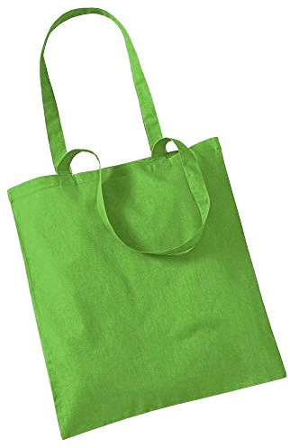 Westford Mill - Baumwoll-Tragetasche mit langen Henkeln / Apple Green, One