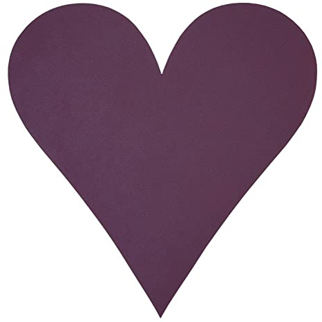 LindDNA Glasuntersetzer Herz (13x13cm) Nupo Leder, Farbe:Plum