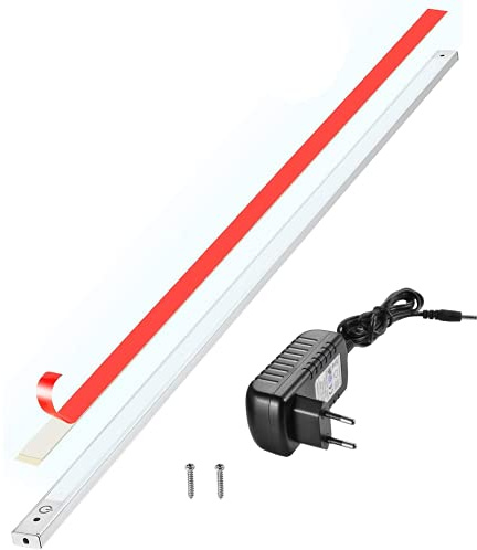 phonar 2 Packs LED Unterbauleuchte 4000K 120cm, flach, überall montieren Indoor, aufkleben, Inklusive Alle Zubehör, LED Nachtlicht, kühles Weiß, Neutralweiß