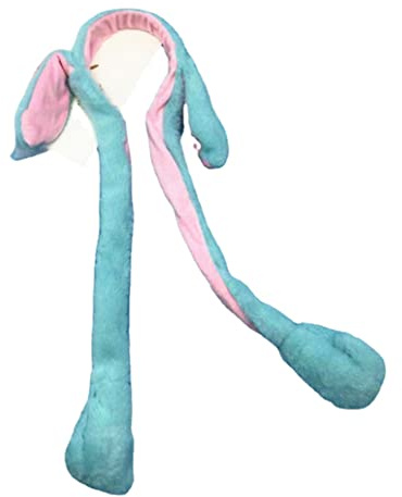 Serre-tête lumineux à LED en peluche avec oreilles de lapin dansantes (bleu)