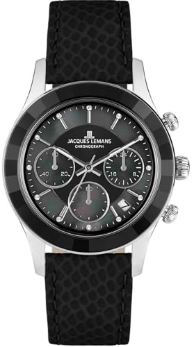 JACQUES LEMANS Damenuhr Venice Lederarmband Chronograph 1-2151A