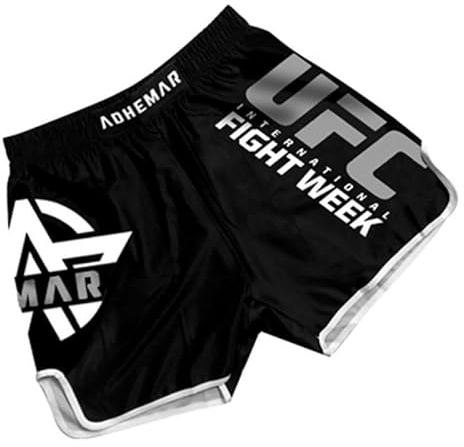 HEARTTOUCH Pantaloncini da uomo Premium Muay Thai Fight – Pantaloncini tailandesi da boxe, pantaloni corti tailandesi, pantaloni da allenamento per kickboxing, taglie S-4XL