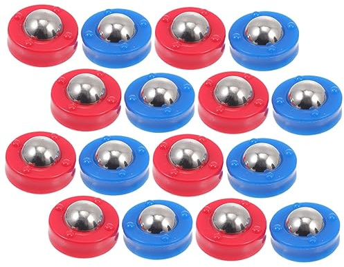 Kisangel Rouleau De 16 Pièces Jeu De Palets De Table Rondelles De Jeu De Palets De Curling Perle Coulissante Rouleaux Déquipement De Table Perles De Plateau Tableau Plastique