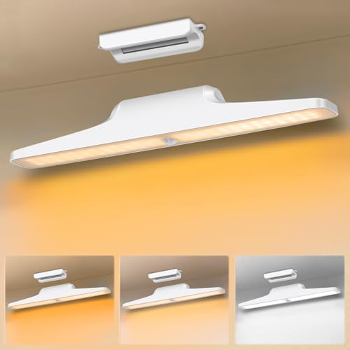 Luce Armadio LED, Armadio Led con Sensore di Movimento, LED Sottopensile Cucina Ricaricabile Luce Led Sottopensile 3Modalità Dimmerabile Lampada per Cucina Scale Soggiorno Bagno Camere da Letto
