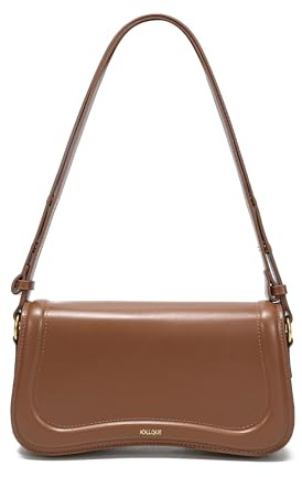 JOLLQUE Halbmond Umhängetasche für Frauen, Kleine Lederriemen Knödel Handtasche Geldbörse, Einzigartige Trendy Designer Hobo Crossbody Taschen