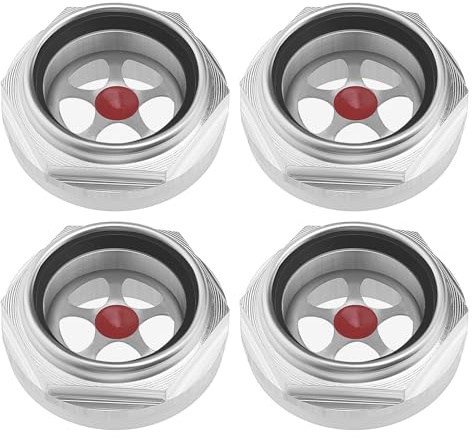 VGOL 4pcs 3/4 Compressore D'aria Livello Olio Vista Vetro BSP Lega di Alluminio Connettore Livello Liquido Adatto per Compressore D'aria Controllare Il Livello Olio Pompa