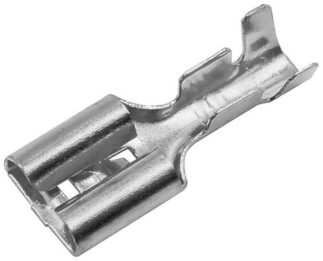 100 x Terminali per Faston Femmina 6,3 mm (16-14), per crimpare, senza custodia