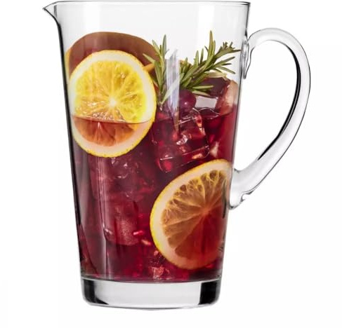 KROSNO Avantgarde-Wasserkaraffe | 1000 ml | Modern | Handgefertigt | Ideal für Zuhause und Gastronomie | Spülmaschinenfest | Bleifreies Kristallglas | Kratzfest