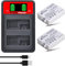 Pickle Power 2Pcs LP-E5 Battery and Charger for Canon EOS 500D, 1000D, EOS 450D, Rebel XSi, EOS kiss X2, Rebel XS, Kiss F, Rebel T1i, Kiss X3