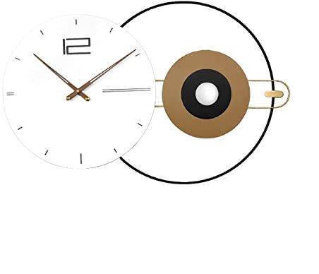 WQQYU6HKF Orologio da Parete Orologio da Soggiorno Creativo Orologio Decorativo Tridimensionale in Ferro Orologio Silenzioso Lussuoso e alla Moda Orologio da Parete con Numeri silenziosi