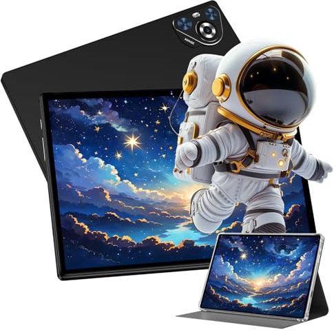 JUEDUR Tablette Android 14 Tablette Tactile 11 Pouces, 24 Go RAM+256Go ROM（1TB TF） Octa-Core | 2.0Ghz | 2.4G+5G WiFi6 | Widevine L1 | 8000mAh | Face ID | LCD 1280 * 800 HD, 5MP+13MP, BT 5.0 -Noir