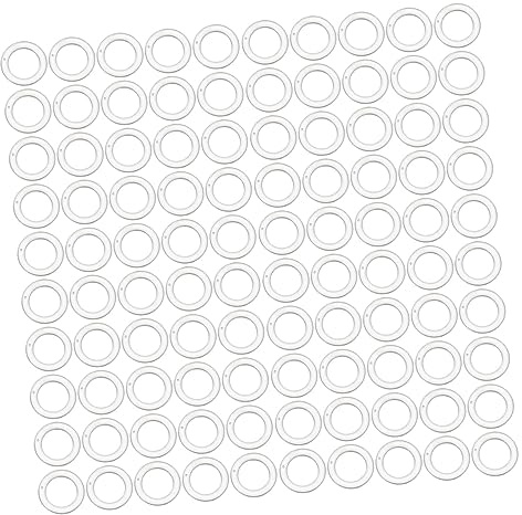 100pcs Curtain Rings Set Plastic Tension Rod Rings Window Hanger Clips for Vertical Blinds and Roman Shades