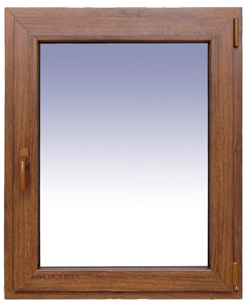 Ventanastock Ventana PVC Roble 800x1000 Practicable Oscilobatiente Derecha 1 hoja