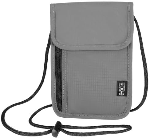 Schutz Weicher Brustbeutel zum Reisen Brustbeutel mit RFID Unisex Tasche Maximale Sicherheit Anti-Diebstahl Unisex Reisegeldbeute für Smartphone und Reise Dokumente