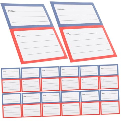 Selbstklebende Adressetiketten für Briefumschläge 150 Stück Papier | Leere Versandetiketten zum Beschriften, Klare Trennung von Absender und Empfängeradresse