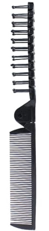 Peine Plegable para Hombre – Cepillo de Viaje de Doble Cabezal con Diseño de Dientes Finos | Cepillo de Bolsillo Compacto para Barba, Peine Antiestático para Hombres y Mujeres, Accesorio de Maquillaje