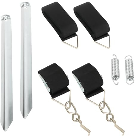 Inscrip Thule Omnistor - Set di tensionatori con cinghie di tensione, molla di tensione e ancoraggio, per roulotte e camper, tende da sole, compatibile con camper