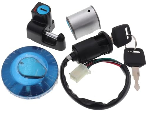 Para Monkey para Z50, tapa de tanque combustible encendido bicicleta, cerradura antirrobo para casco Cerradura Llave Encendido