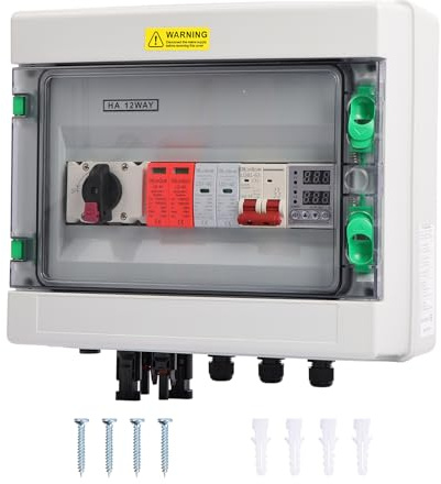 Protezione contro le sovratensioni per impianti fotovoltaici - Scatola di giunzione solare CC 1000V 32A, interruttore di sezionamento con protezione contro le DC 1000 V/AC 230 V Distribution Box
