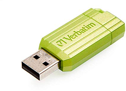 Verbatim Clé USB PinStripe 16Go I USB 2.0 I Memory Stick USB I pour laptop ordinateur portable ultrabook TV autoradio I Stick USB 2.0 I Clé USB avec mécanisme poussoir I vert eucalyptus
