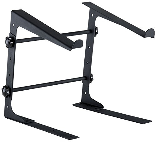 Fame Audio LS-1 Laptop Stand, Leicht, Portabel, Stabil, Individuell Anpassbar, Inklusive Halterungen, Seitliche Erweiterungen, Ideal für Musiker, DJs, Techniker, Schwarz