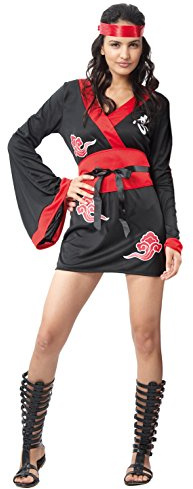 Ciao Déguisement Ninja Girl Costume Femme Adulte, Couleur Noir, Taille Unique), 62058
