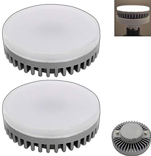 PB-Versand® 2 x GX53 LED 8 Watt ~ 55 W Dimmable Warm White 220/230 V Spotlight Lamps Light Bulb Light - Set of 2