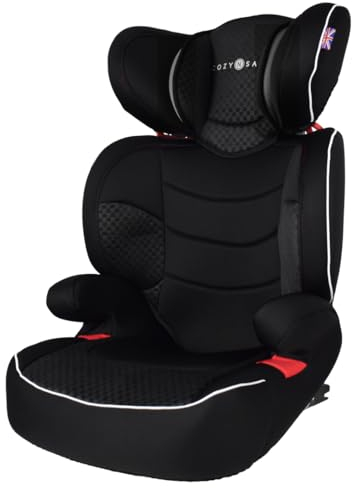 Cozy N Safe Augusta EZFix 4-12 Years Old (15-36kg, Group 2-3,) Multistage, Adjustable Headrest, Isofix High Back Booster, Adjustable Car Seat