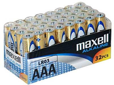 maxell Lot de 32 piles alcalines Micro AAA - Avec présentoir de 32 piles
