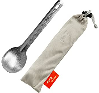 TiTo Titanium Spork Spoon Ultralight Portabale Flatware for Outdoor Camping Backpacking Hiking Travel Picnic Tableware with Bag
