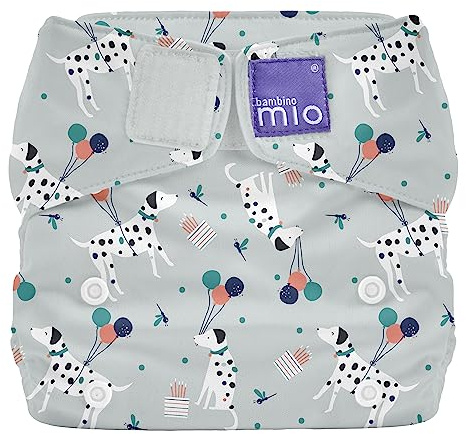 Bambino Mio, Miosolo klassisk allt-i-ett-återanvändbar blöja, ekologisk kemisk fri blöja (valpparty, en storlek)