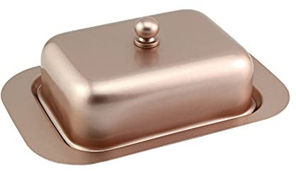 luckxuan Mantequera Caja de Mantequilla de Mantequilla de Acero Inoxidable Recipiente de Queso de Recipiente Bandeja de Guarda con Tapa Caja de Queso de Mantequilla de Mantequilla Mantequillera