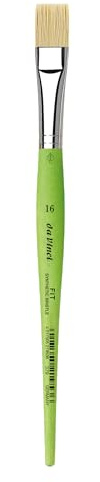 da Vinci, FIT BORSTE Synthetic Bristle, Serie 379, Flach, Elastische Synthetikborsten, Acryl, Öl, Für Keramik, Papier, Stein & Holz, Porzellan & Schule, Made in Germany, Größe 16 | Elastische Synthetikborsten – ideal für dickflüssige Acryl- und Ölfarben, Schule, Hobby und Workshops.