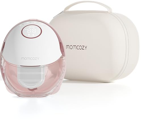 Momcozy Milchpumpe Mobile Style| M6, Tragbare Stillpumpe, Idealer Rhythmus für mehr Milch, DoubleFit-Flansch, mehr Passform und Diskretion mit 3 Modi und 9 Stufen - 24 mm (1, Rot)