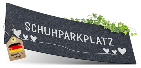 ElbFuchs Schuhparkplatz Fußmatte 75x30cm Grau I Waschbare & rutschfeste Indoor-Schuhmatte & Abtropfmatte I Ideal als Schuhunterlage & Schuhablage I Schmutzfangmatte für Flur & Eingang