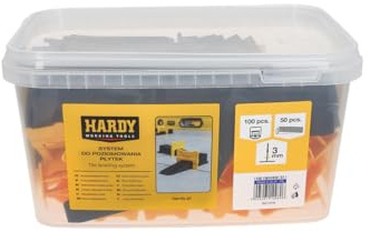 Hardy Working Tools - Système de nivellement pour carrelage 150 pièces, 3 mm - Kit de pose comprenant 50 cales et 100 clips