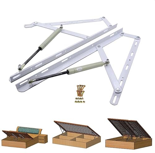 Set mit Zwei Betthebemechanismen, Federscharniere, zusammenklappbare Hebevorrichtungen, Zubehör für Bettscharniere, pneumatischer Lagerbetthebemechanismus, Hochleistungs-Betterhöhu