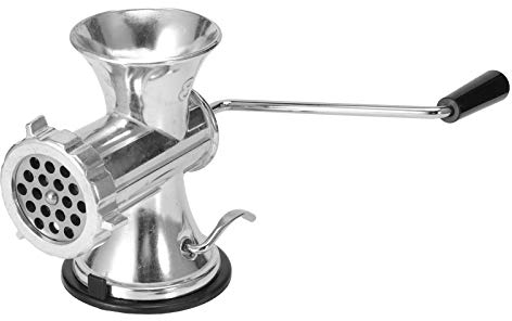 Manual Meat Grinder Aluminum Alloy Hand Mincer for Meat Ergonomic Handle Manual Meat Mincer Suitable for Grinding Various Meat and Spices, Vacuum Suction Cup for Firm Fixation
