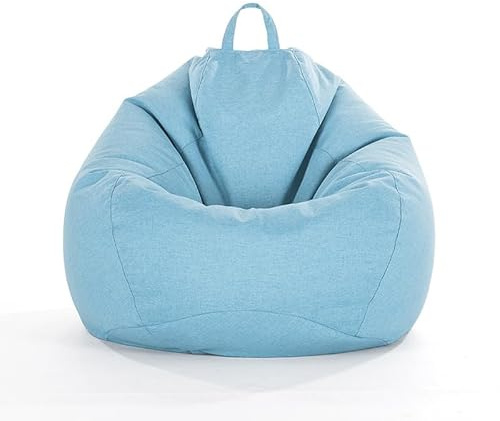 DOTBUY-SHOP Pouf Poltrona a Sacco Gigante,Colore Solido Bean Bag Bambini & Adulti (Senza Imbottitura), Morbido e Accogliente Puffo per Sedersi Poltrona da Lettura per Soggiorno (M,Azzurro)