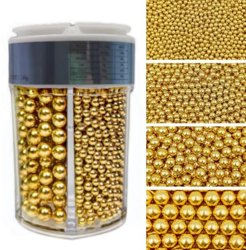 Essbare Perlen für torten Gold Essbare Perlen 2mm 4mm 7mm 10mm 168G Caketopper Geburtstag Halloween Thanksgiving Weihnachtsfeier Team Abendessen Kuchen Papier Tasse Kuchen