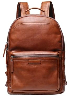 LEJDI Zaini aziendali Maschile Vere valigette in Pelle Sacchetti for Laptop Borse da Viaggio for Sacchetti Casual Daypack(Brown-1)