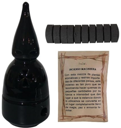 Incensario Nazareno Semana Santa + Incienso Virgen Macarena + Carbón (Nazareno Negro)