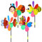 Moulin à Vent Jardin Exterieur, 4 Pièces 30 cm Coloré avec Abeille, Coccinelle, Poisson Rouge, Ange Décoration, Moulin à Vent Jardin pour Balcon Terrasse Pelouse Wind Spinner Extérieur, Coloré