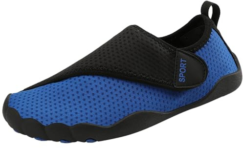Xbemkste Badeschuhe Herren Damen Barfußschuhe Breathable Strandschuhe Wasserschuhe Schwimmschuhe für Surfen,Tauchen,Bootfahren,Gymnastik Fitness (Dark Blue, 42)