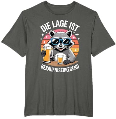 Waschbär Die Lage Ist Besäufniserregend Malle Party T-Shirt