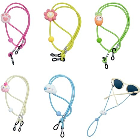 WZWZO Cordon Lunettes Enfant, 5pièces Attache Lunette Enfant,Cordon Lunet te E nfant, Attache Lun ette Bebe,C ordon Lun ettes Bebe,C ordon Lu nette B ebe,Elastique L unette B ebe