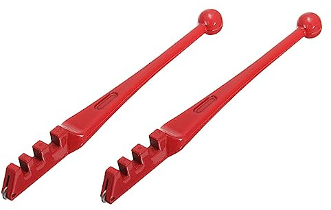 Cortador de Vidrio Rojo de Acero, Juego de 2 Piezas Portátil | Uso Manual para Azulejos y Espejos, Mejora Eficiencia, Cabezal de Aleación de Tungsteno y Cobalto