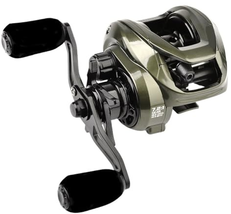 Carrete Carpa Carrete De Pesca Ultraligero, 8KG De Arrastre Máximo, Relación 7,2: 1, Carrete De Metal, Herramienta De Carretes De Pesca De Agua Dulce Y Salada(Left Hand)