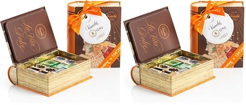 Venchi - Mini Libro con Cioccolatini Cremini Assortiti, 127g - Idea Regalo - Senza Glutine (Confezione da 2)